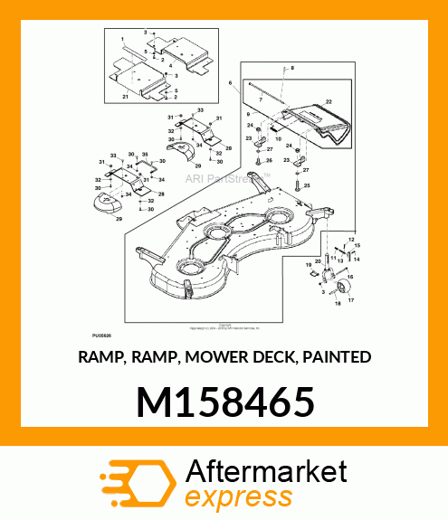 RAMP, RAMP, MOWER DECK, PAINTED M158465