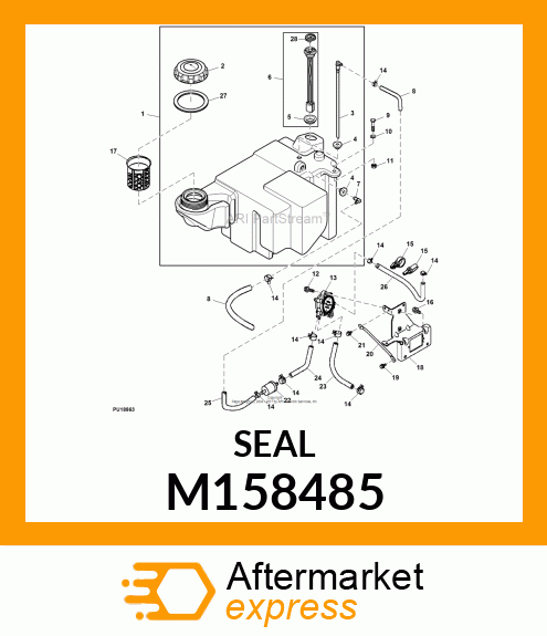 BUSHING, FUEL GAUGE (NITRILE) M158485