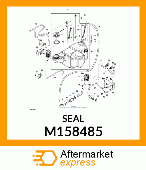 BUSHING, FUEL GAUGE (NITRILE) M158485