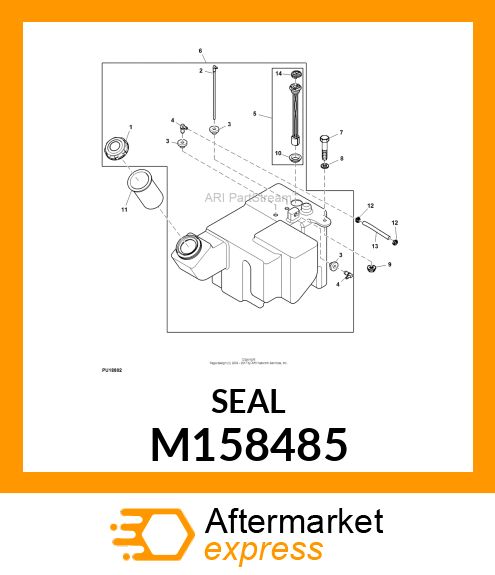 BUSHING, FUEL GAUGE (NITRILE) M158485