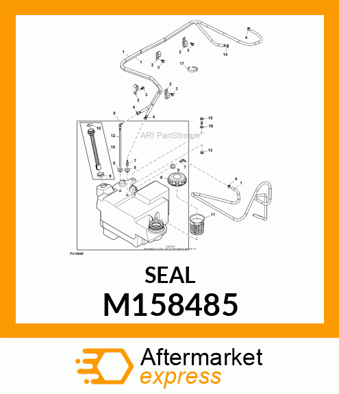 BUSHING, FUEL GAUGE (NITRILE) M158485