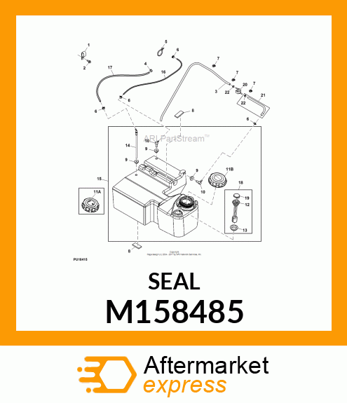 BUSHING, FUEL GAUGE (NITRILE) M158485