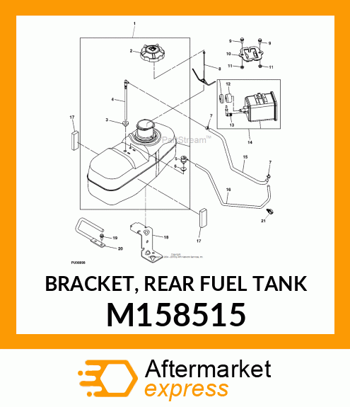 BRACKET, REAR FUEL TANK M158515