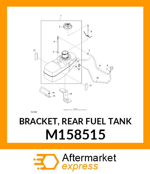 BRACKET, REAR FUEL TANK M158515