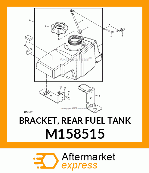 BRACKET, REAR FUEL TANK M158515