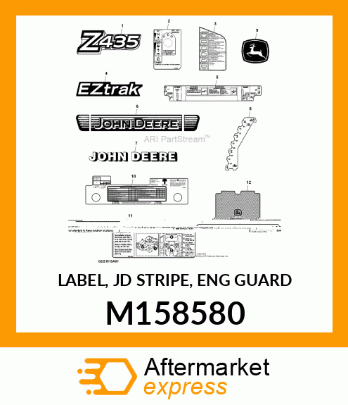 LABEL, JD STRIPE, ENG GUARD M158580