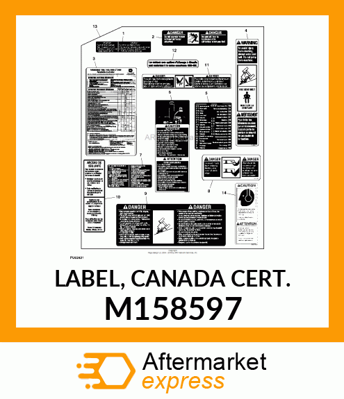 LABEL, CANADA CERT. M158597