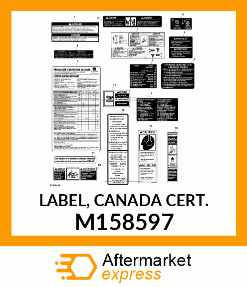 LABEL, CANADA CERT. M158597