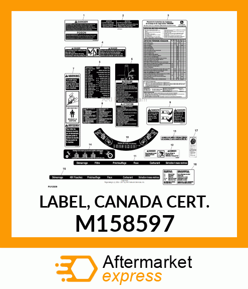 LABEL, CANADA CERT. M158597