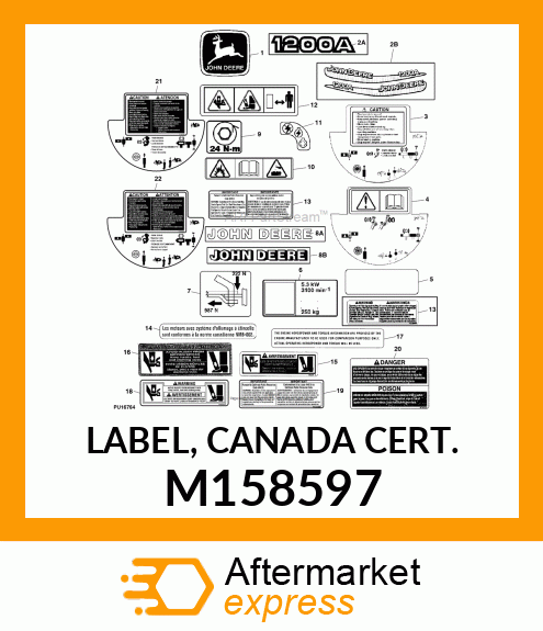 LABEL, CANADA CERT. M158597