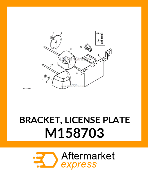 BRACKET, LICENSE PLATE M158703