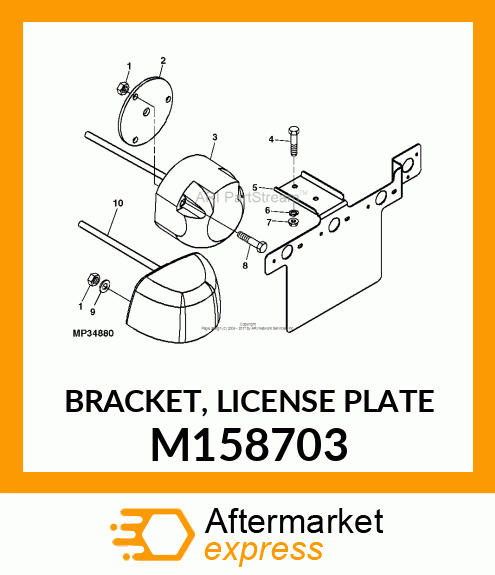 BRACKET, LICENSE PLATE M158703