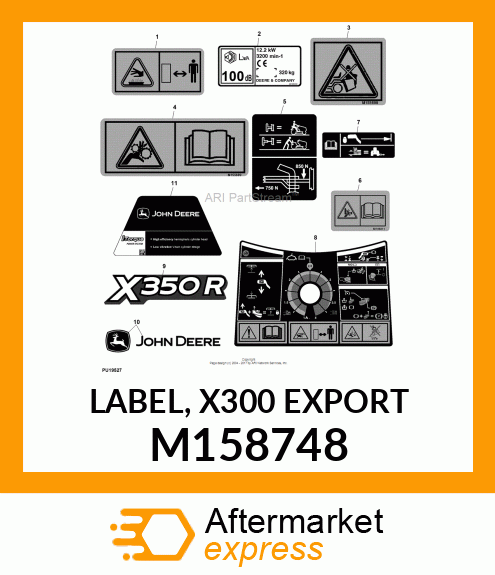 LABEL, X300 EXPORT M158748