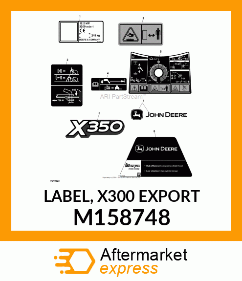 LABEL, X300 EXPORT M158748