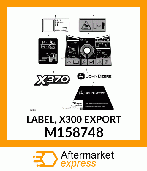 LABEL, X300 EXPORT M158748