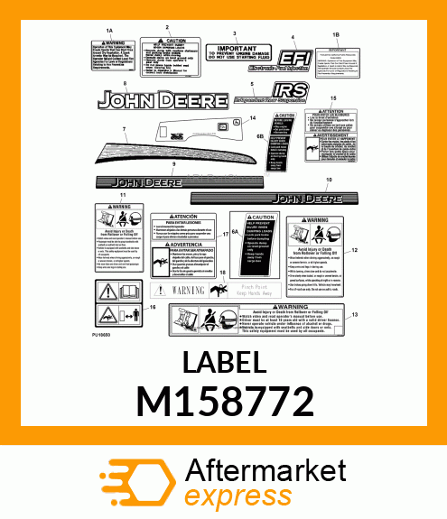 LABEL, MODEL EFI (CAMO) M158772