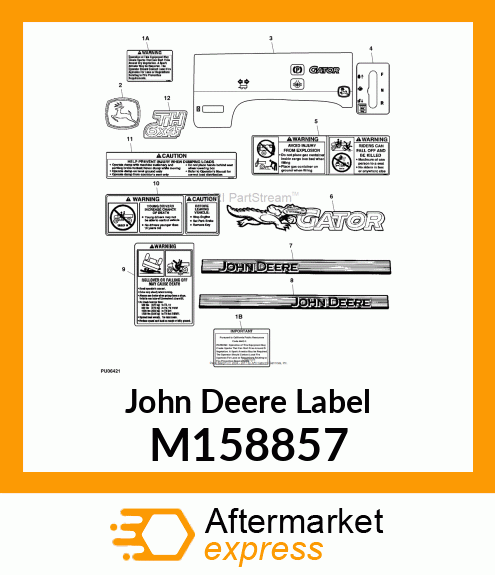 LABEL, LABEL, SHIFT GATE F M158857