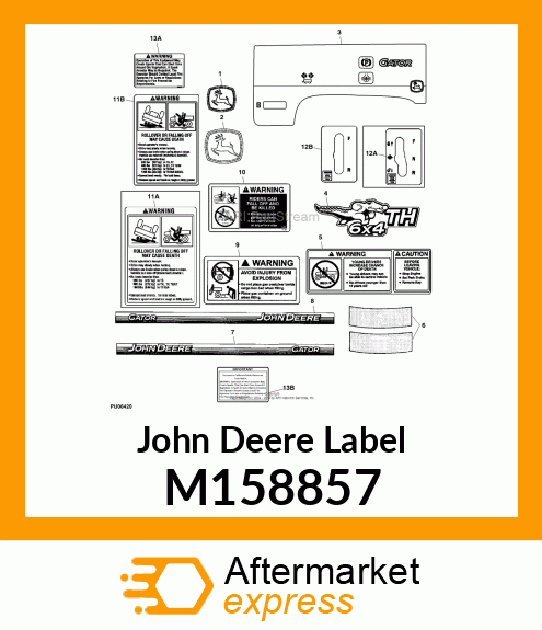 LABEL, LABEL, SHIFT GATE F M158857