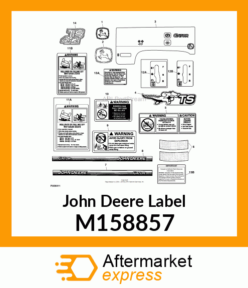 LABEL, LABEL, SHIFT GATE F M158857