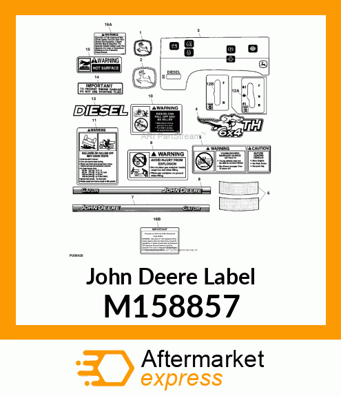 LABEL, LABEL, SHIFT GATE F M158857