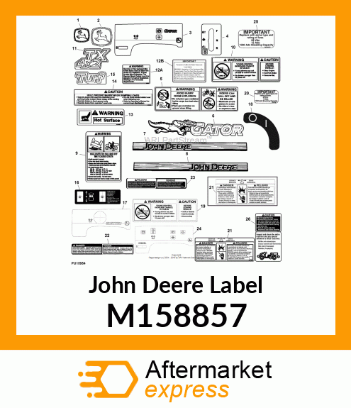 LABEL, LABEL, SHIFT GATE F M158857