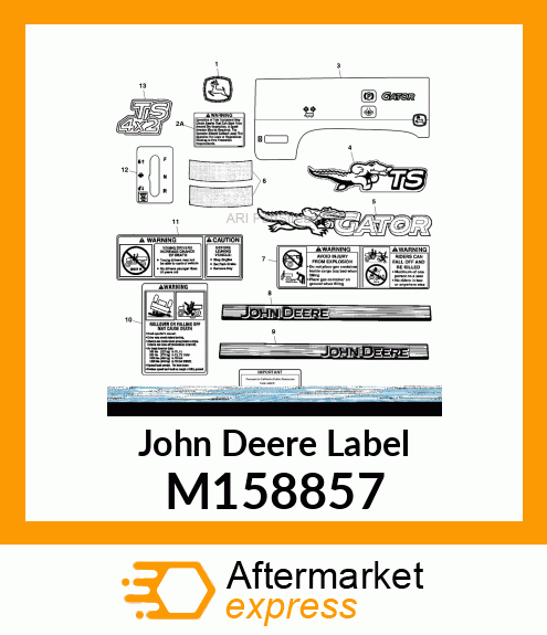 LABEL, LABEL, SHIFT GATE F M158857