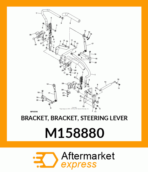 BRACKET, BRACKET, STEERING LEVER M158880