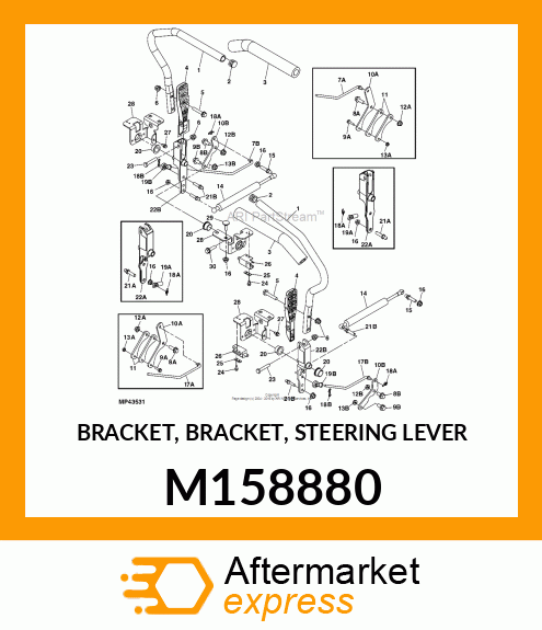 BRACKET, BRACKET, STEERING LEVER M158880