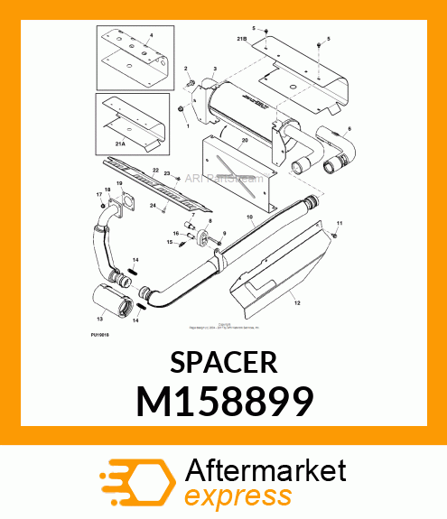 SPACER, EXHAUST ISOLATOR M158899