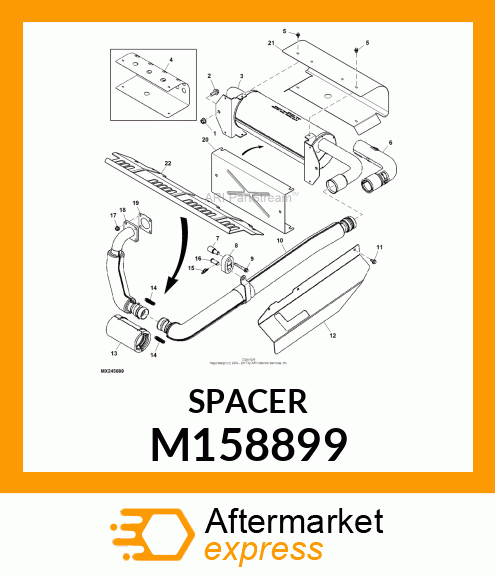 SPACER, EXHAUST ISOLATOR M158899