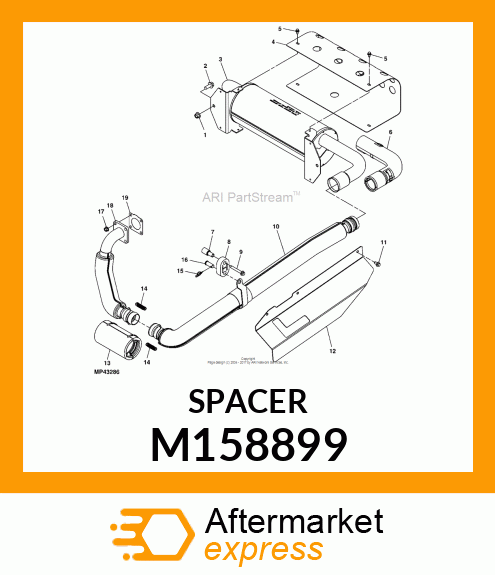 SPACER, EXHAUST ISOLATOR M158899