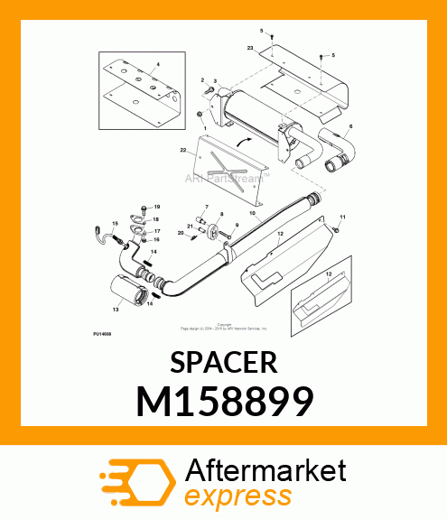 SPACER, EXHAUST ISOLATOR M158899