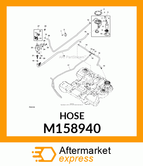 HOSE, FUEL PUMP ASSEMBLY M158940