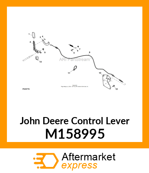 LEVER, DIFFERENTIAL LOCK M158995