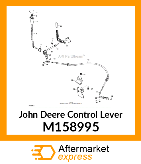 LEVER, DIFFERENTIAL LOCK M158995