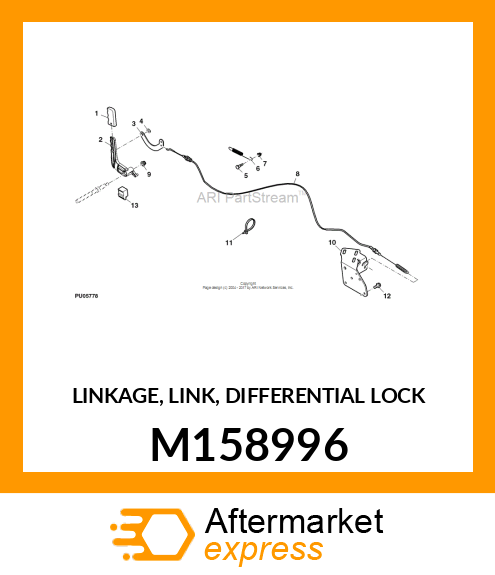 LINKAGE, LINK, DIFFERENTIAL LOCK M158996