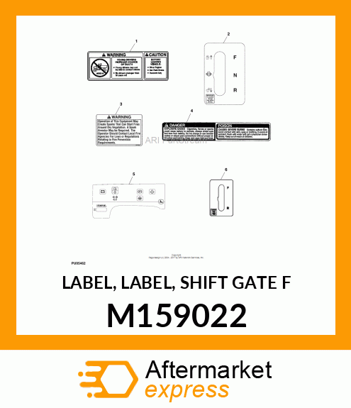 LABEL, LABEL, SHIFT GATE F M159022