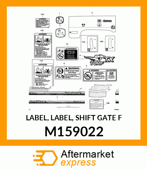 LABEL, LABEL, SHIFT GATE F M159022