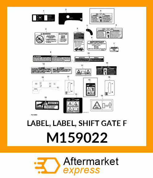 LABEL, LABEL, SHIFT GATE F M159022