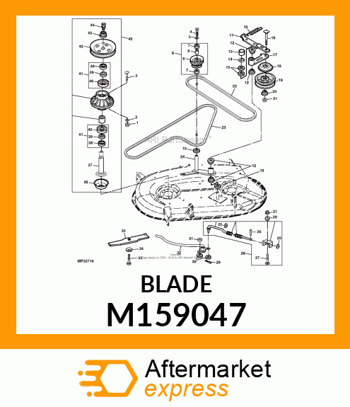 BLADE, MOWER, BAGGING M159047