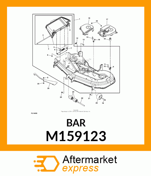 DEFLECTOR, 54C (PAINTED M158830) M159123