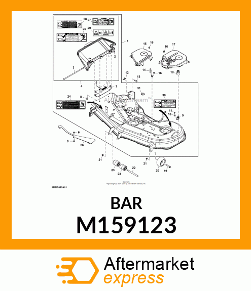 DEFLECTOR, 54C (PAINTED M158830) M159123