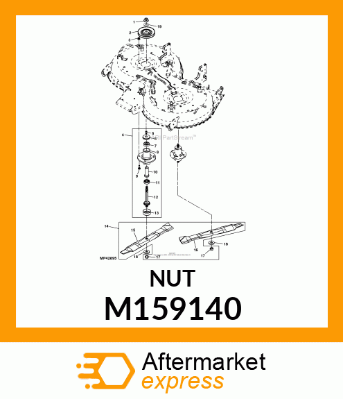 LOCK NUT, LOCK NUT, HEX 5/8" M159140