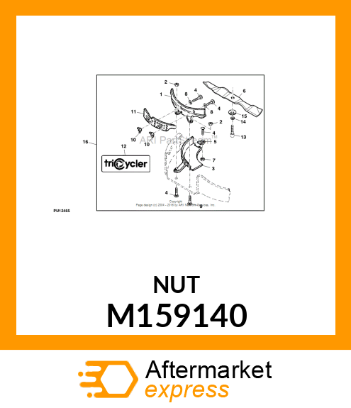 LOCK NUT, LOCK NUT, HEX 5/8" M159140