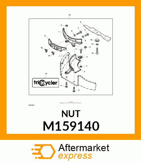 LOCK NUT, LOCK NUT, HEX 5/8" M159140