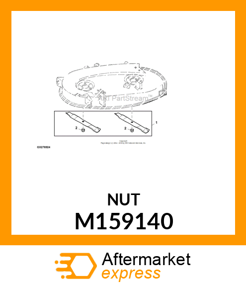 LOCK NUT, LOCK NUT, HEX 5/8" M159140