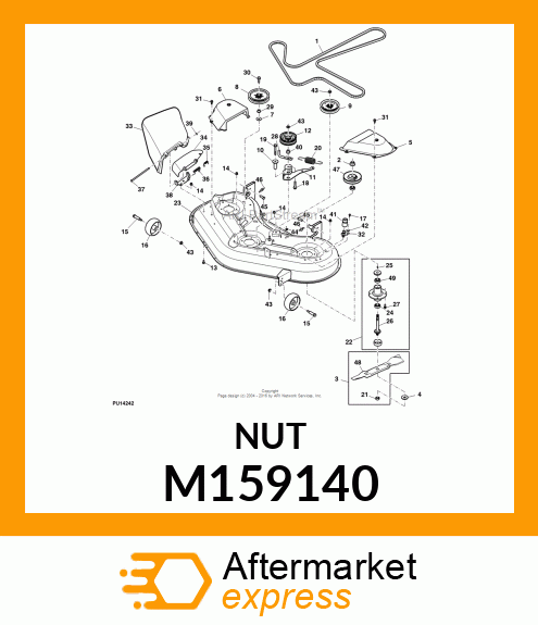 LOCK NUT, LOCK NUT, HEX 5/8" M159140