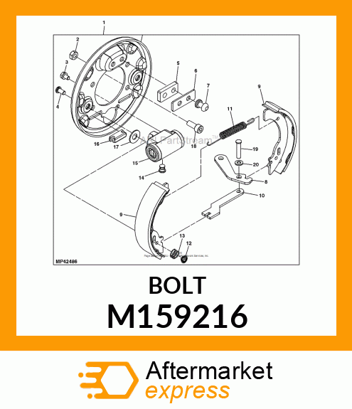 BOLT, BUTTON HEAD, M8 M159216