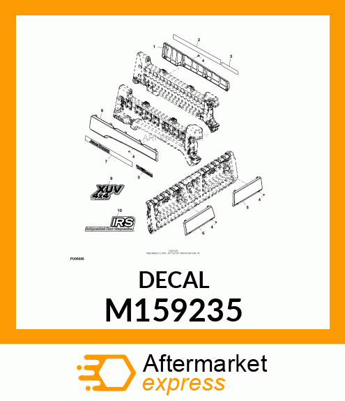 LABEL, JOHN DEERE (CAMO CLEAR) M159235