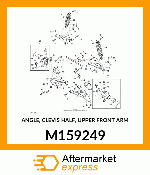 ANGLE, CLEVIS HALF, UPPER FRONT ARM M159249